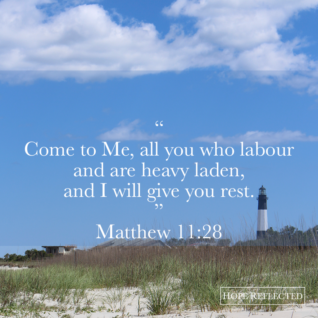 matthew 11:28 encouragement rest