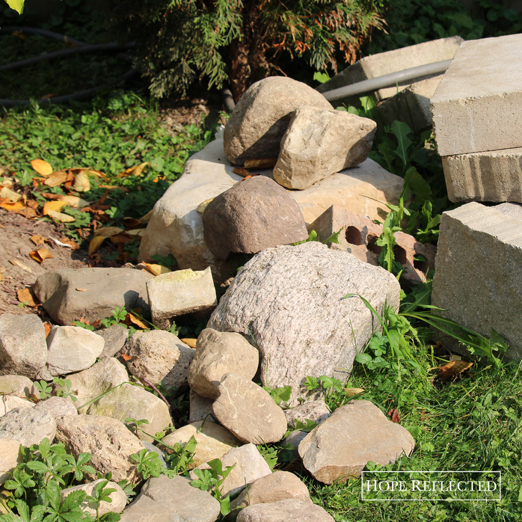 Our latest garden stone border is on the blog! | See more at hopereflected.com