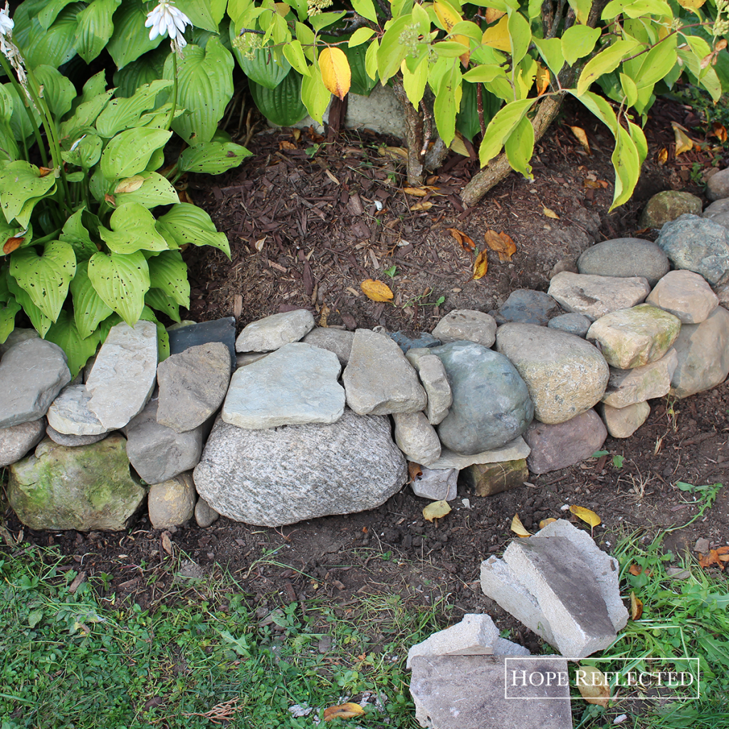 Our latest garden stone border. | See more at hopereflected.com