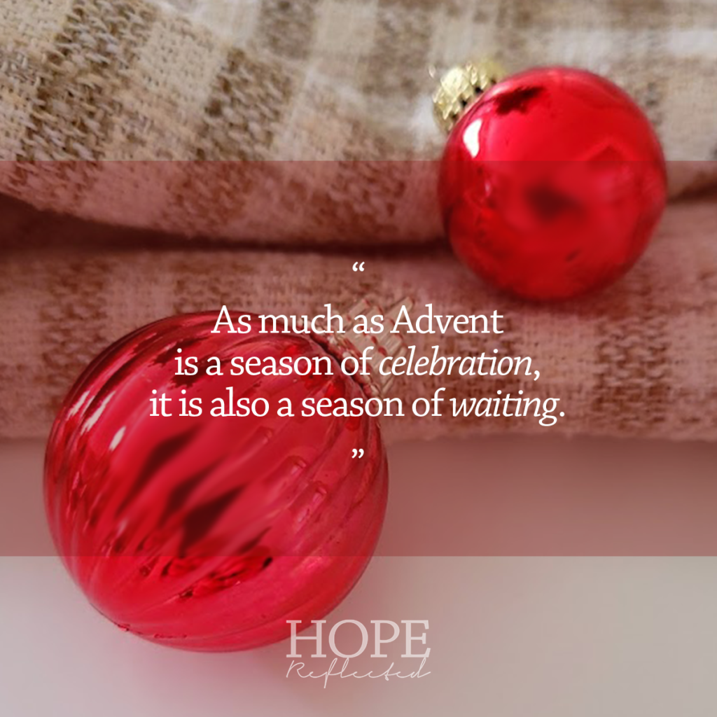 As much as Advent is a season of celebrating, it is also a season of waiting. Read more of "What are you doing while you're waiting?" on hopereflected.com