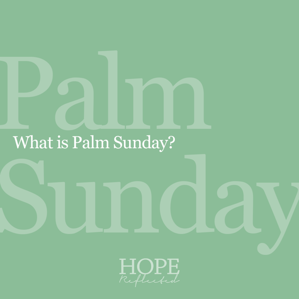 What is Palm Sunday? Read more about the history on hopereflected.com